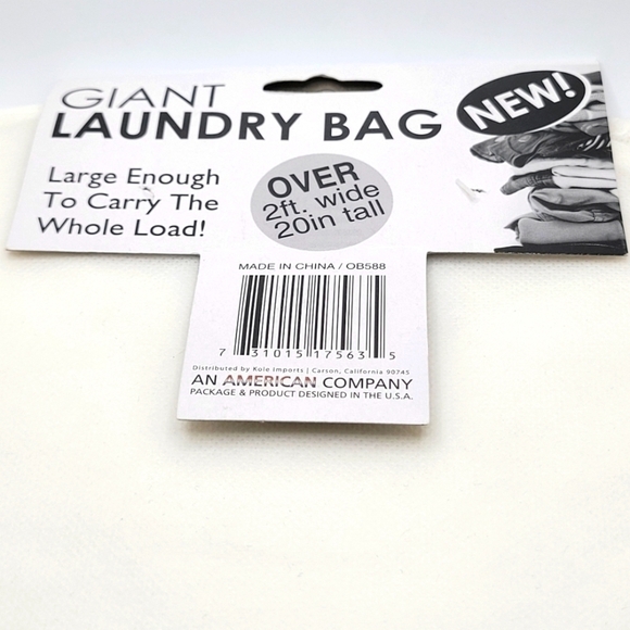 NWT Laundry Bag 20"L × 24"W - Picture 3 of 4
